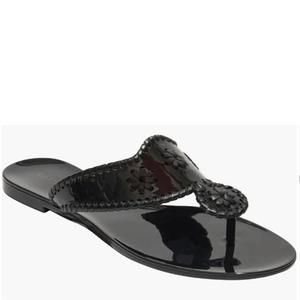NEW JACK ROGERS women jacks jelly sandal in black